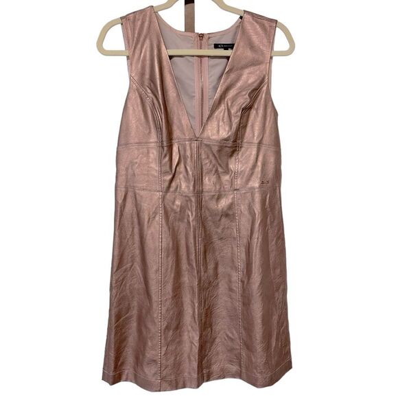 A|X Armani Exchange Faux Leather Dress-Size 10 - Picture 1 of 13